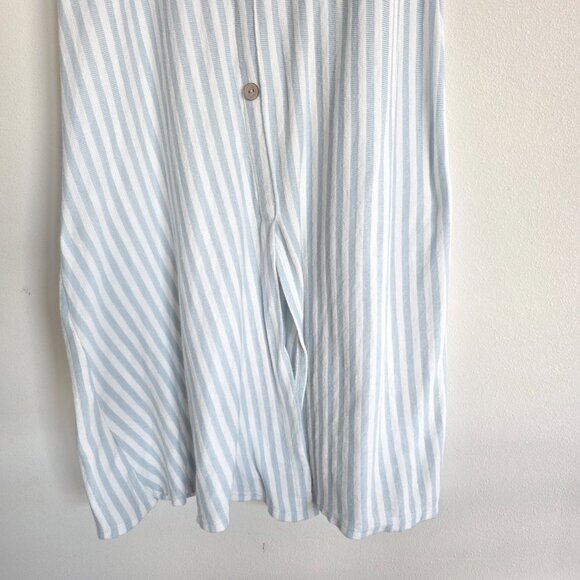 Striped Blue Button-Down Dress - Picture 3 of 9